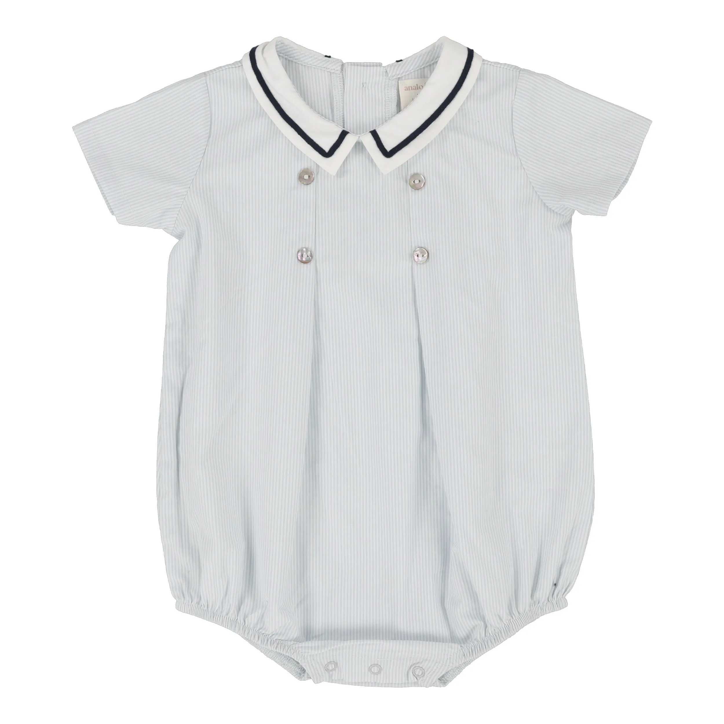 ANALOGIE BY LIL LEGS LIGHT BLUE SAILOR BOYS ROMPER