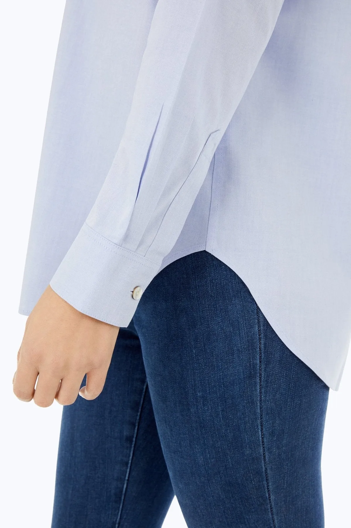 Boyfriend Pinpoint No Iron Long Sleeve Tunic
