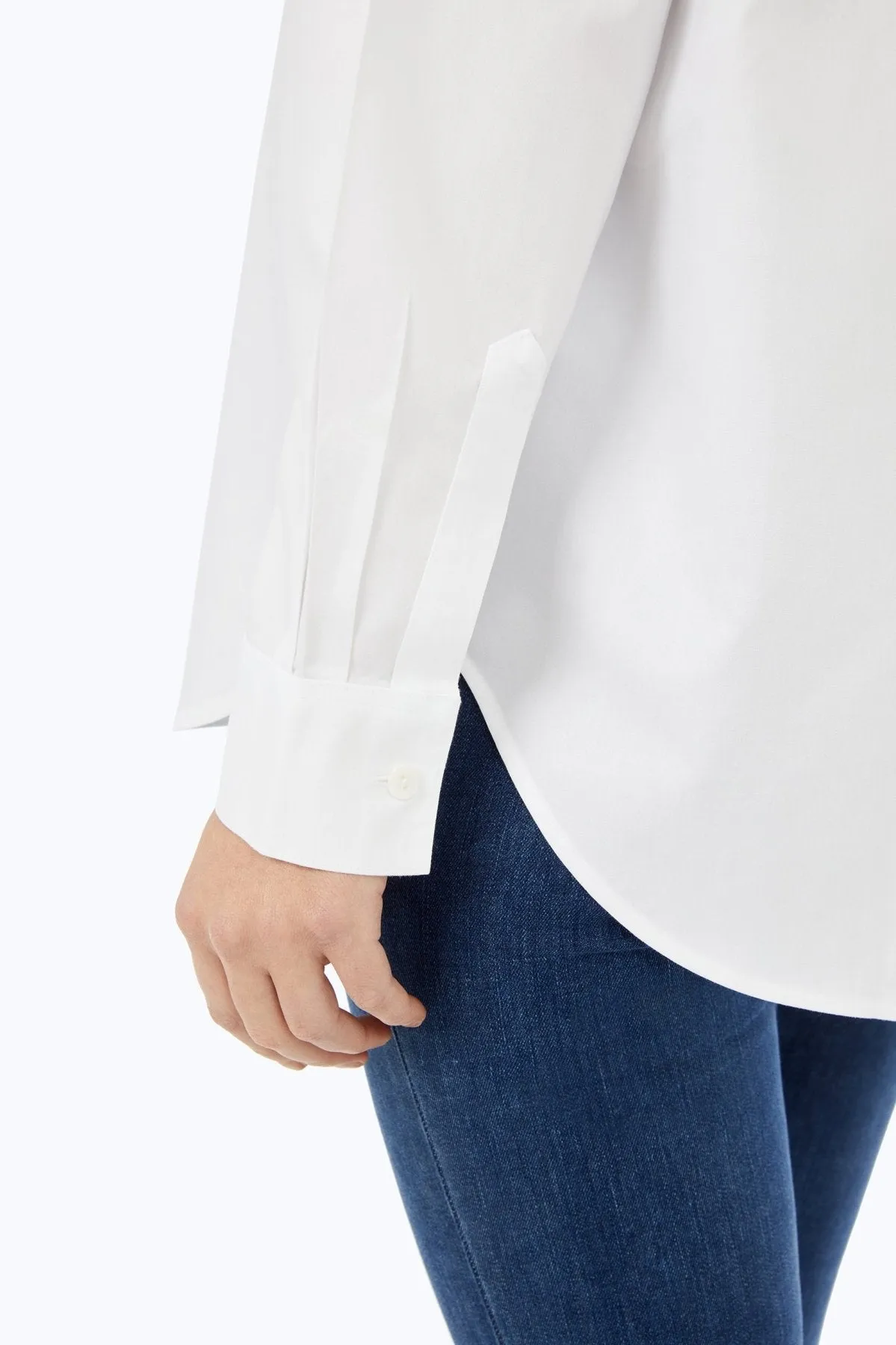 Boyfriend Pinpoint No Iron Long Sleeve Tunic