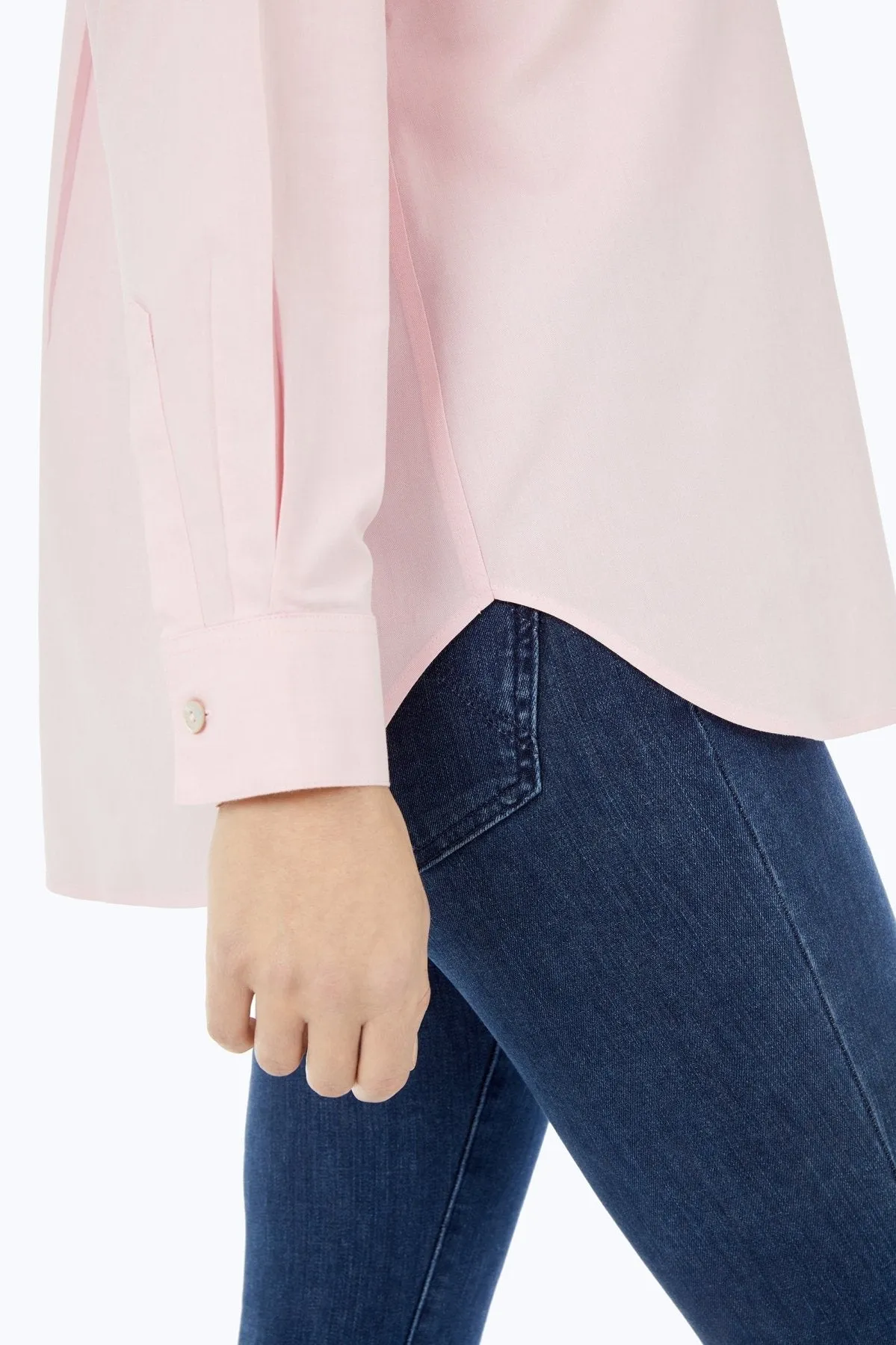 Boyfriend Pinpoint No Iron Long Sleeve Tunic