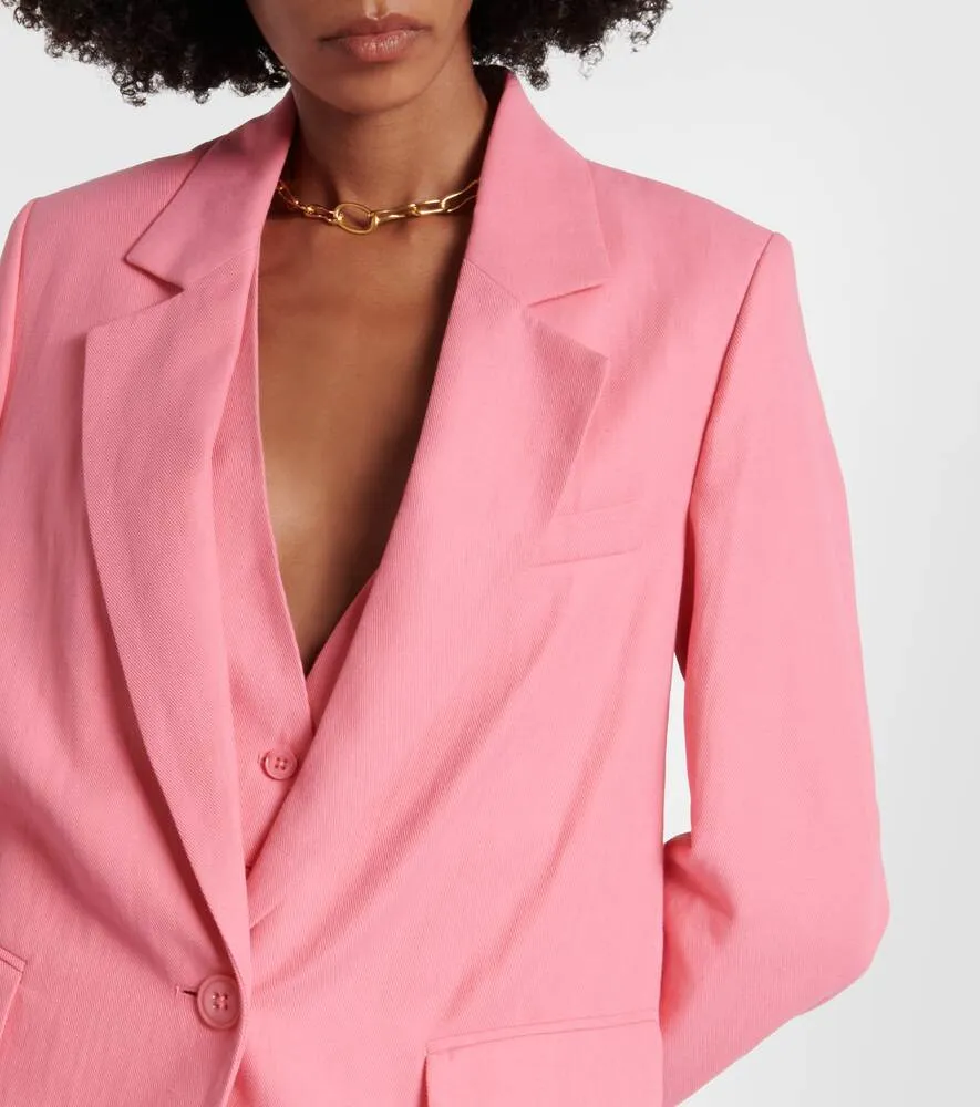 Bright Lightness blazer in cotton and linen DOROTHEE SCHUMACHER, pink