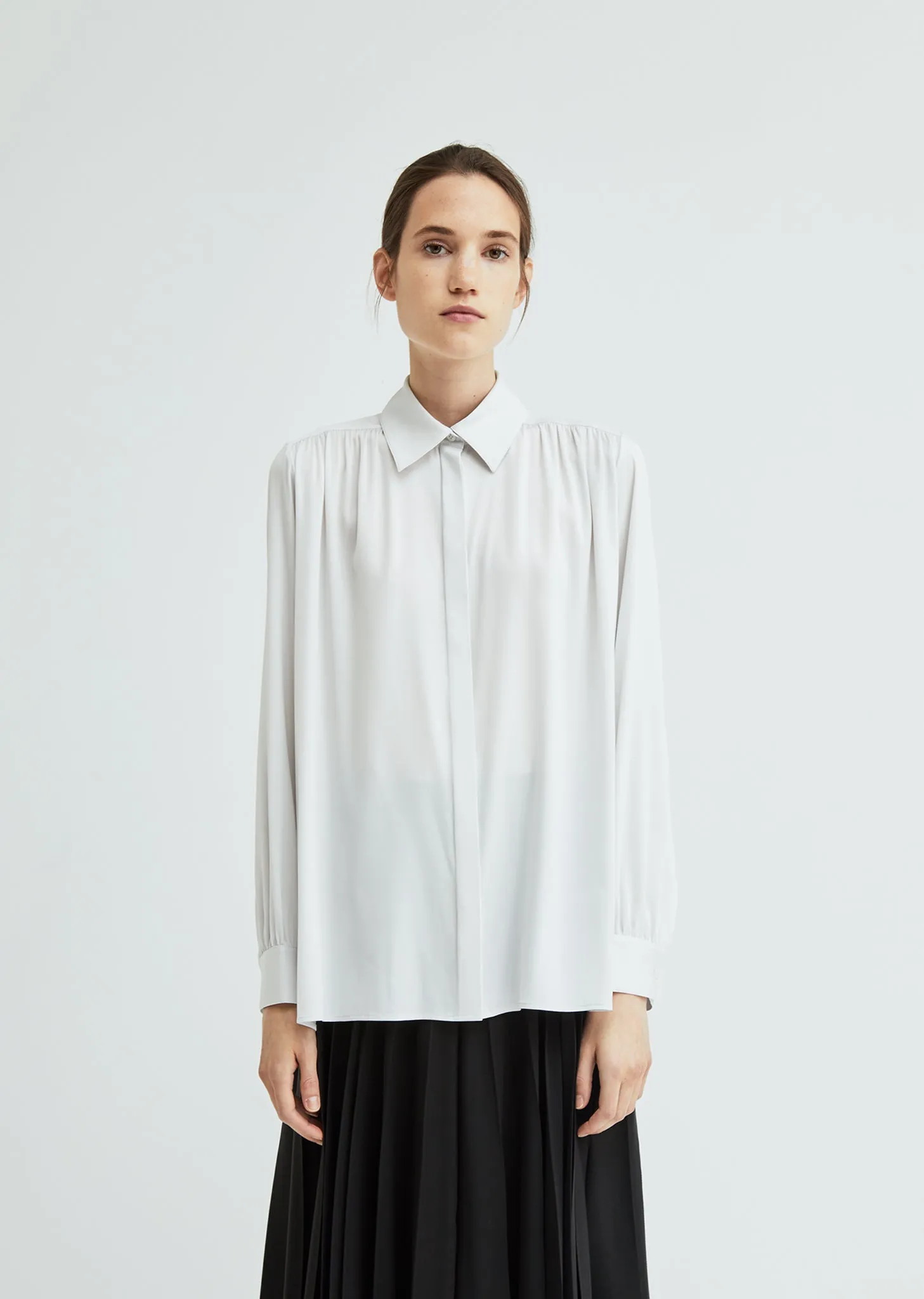 Choi Stretch Georgette Shirt Blouse