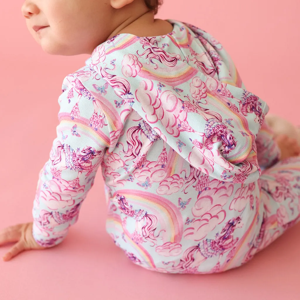 Cosette French Terry Hooded Ruffle Romper