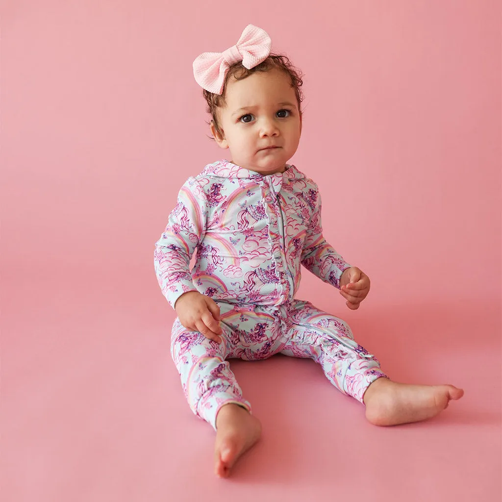Cosette French Terry Hooded Ruffle Romper
