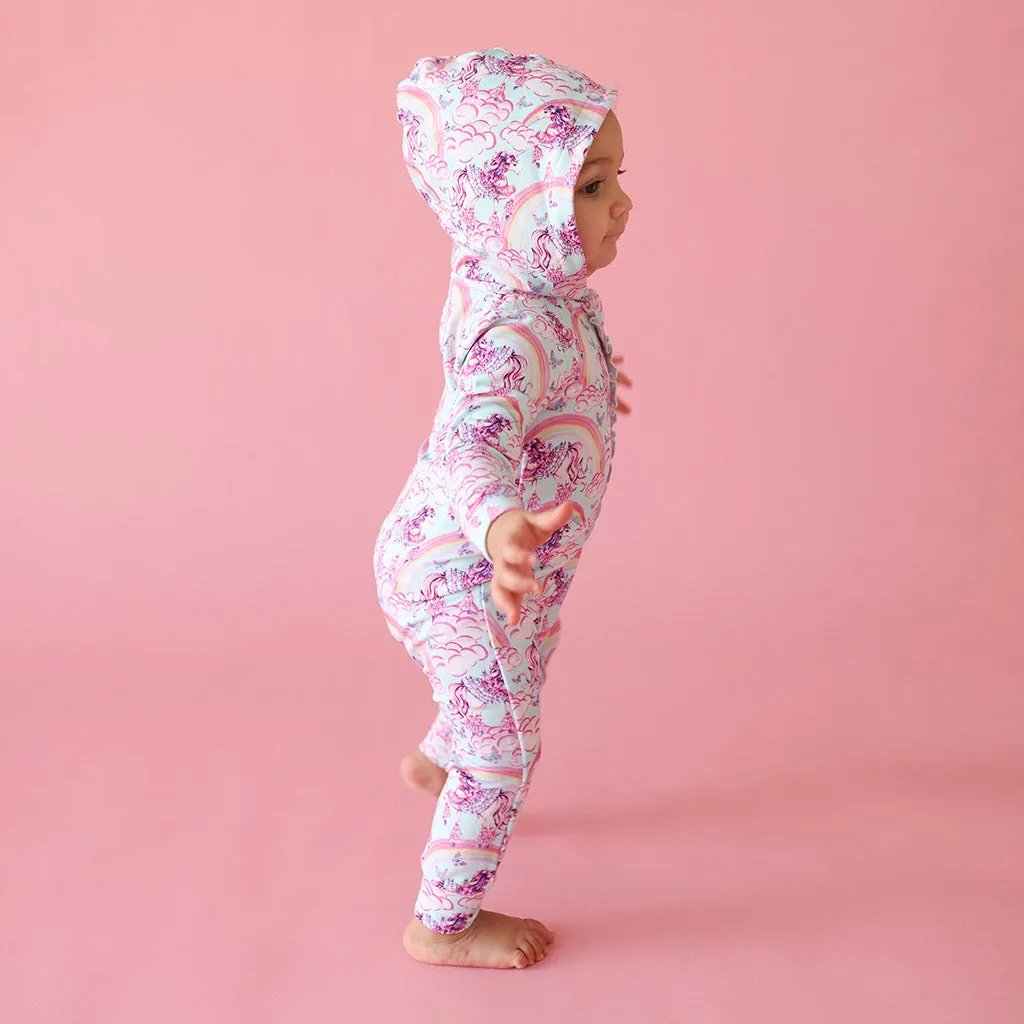 Cosette French Terry Hooded Ruffle Romper