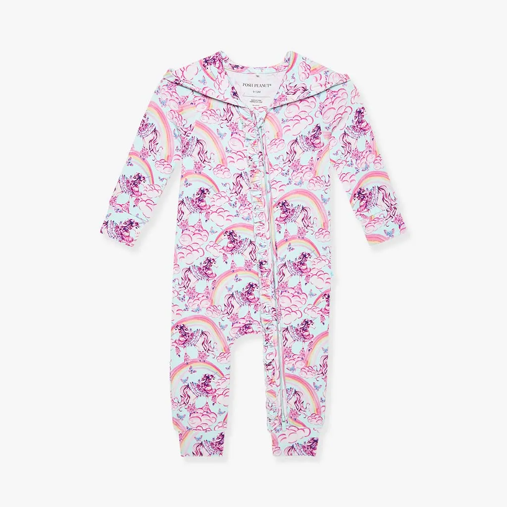 Cosette French Terry Hooded Ruffle Romper