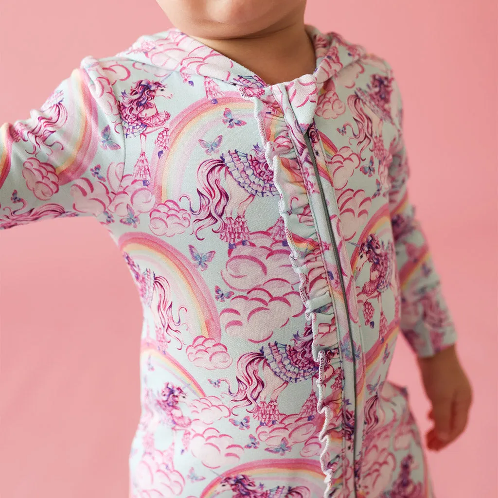Cosette French Terry Hooded Ruffle Romper