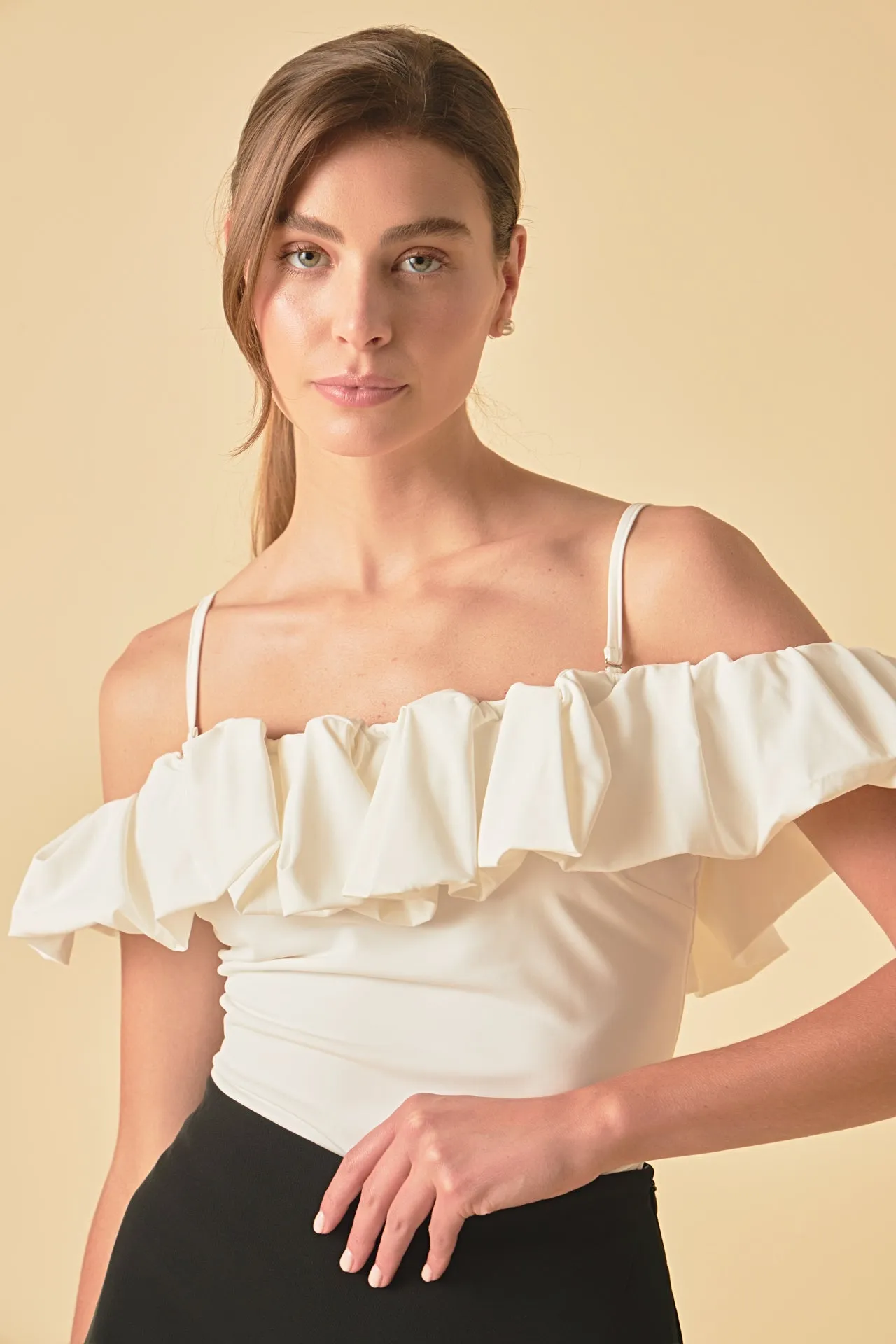 Endless Rose - Off Shoulder Bubble Top