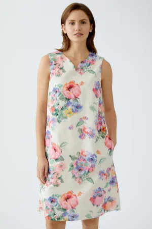 Floral Linen Shift Dress