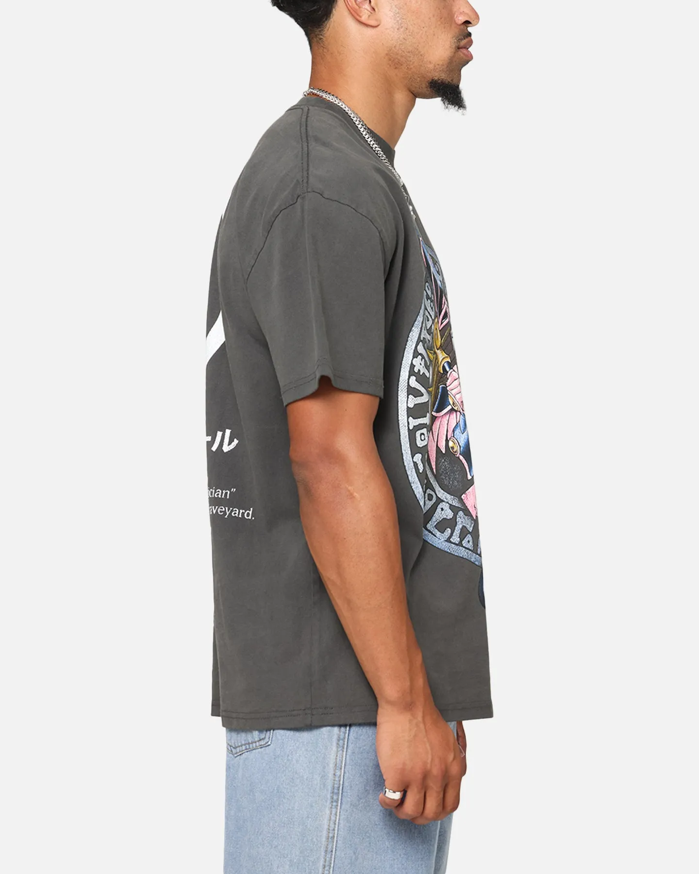 Goat Crew X Yu-Gi-Oh! Dark Magician Girl Card Heavy T-Shirt Black Wash