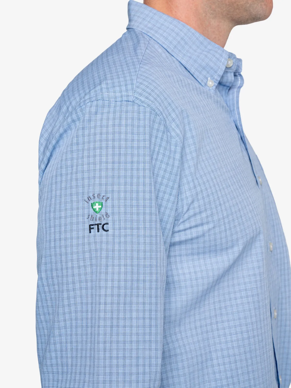 Insect Shield Men's Mini-Plaid Wrinkle-Resistant Shirt