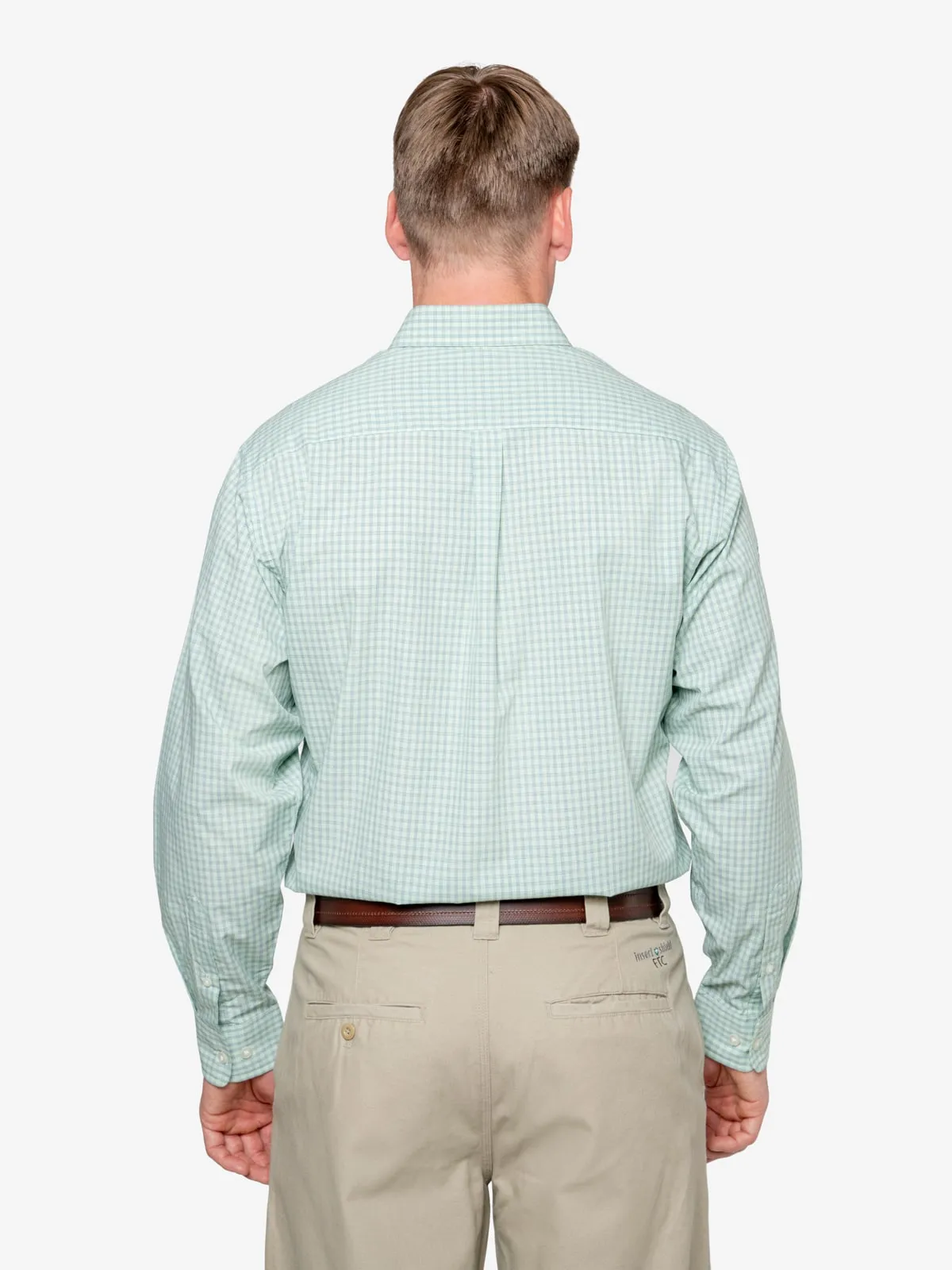 Insect Shield Men's Mini-Plaid Wrinkle-Resistant Shirt