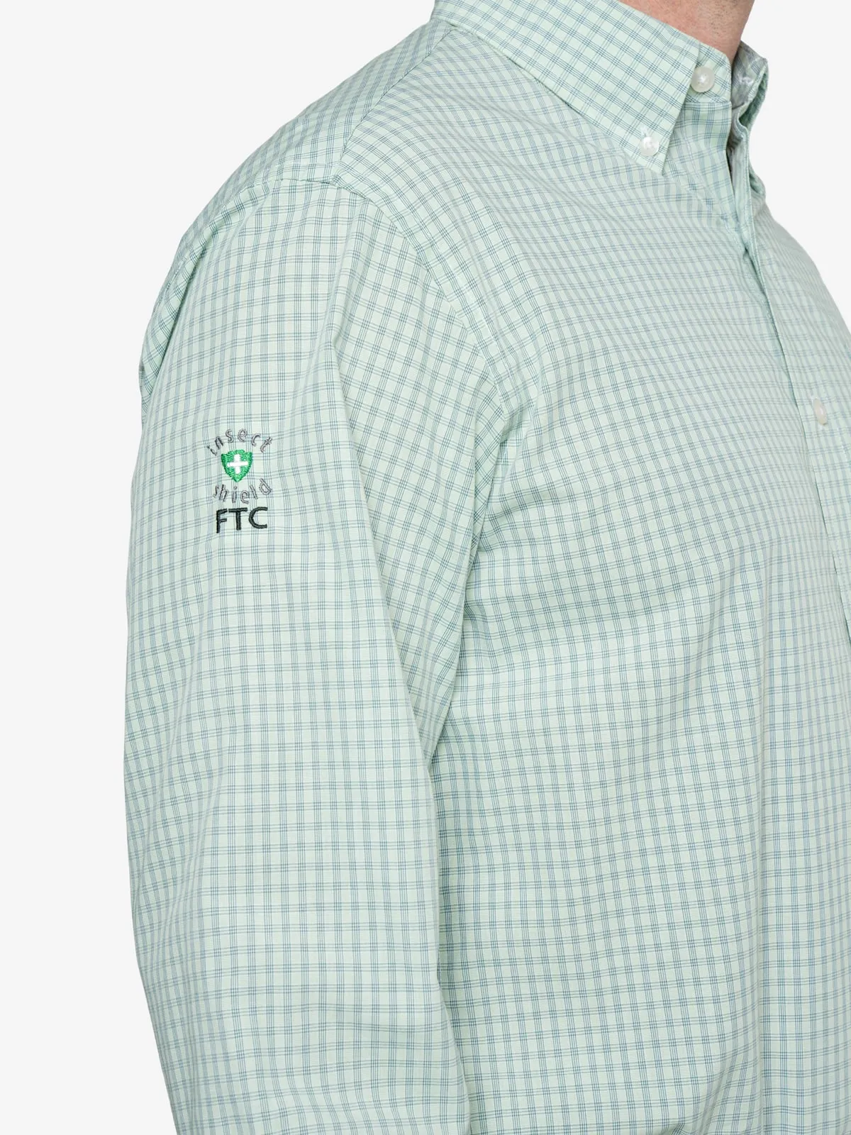 Insect Shield Men's Mini-Plaid Wrinkle-Resistant Shirt