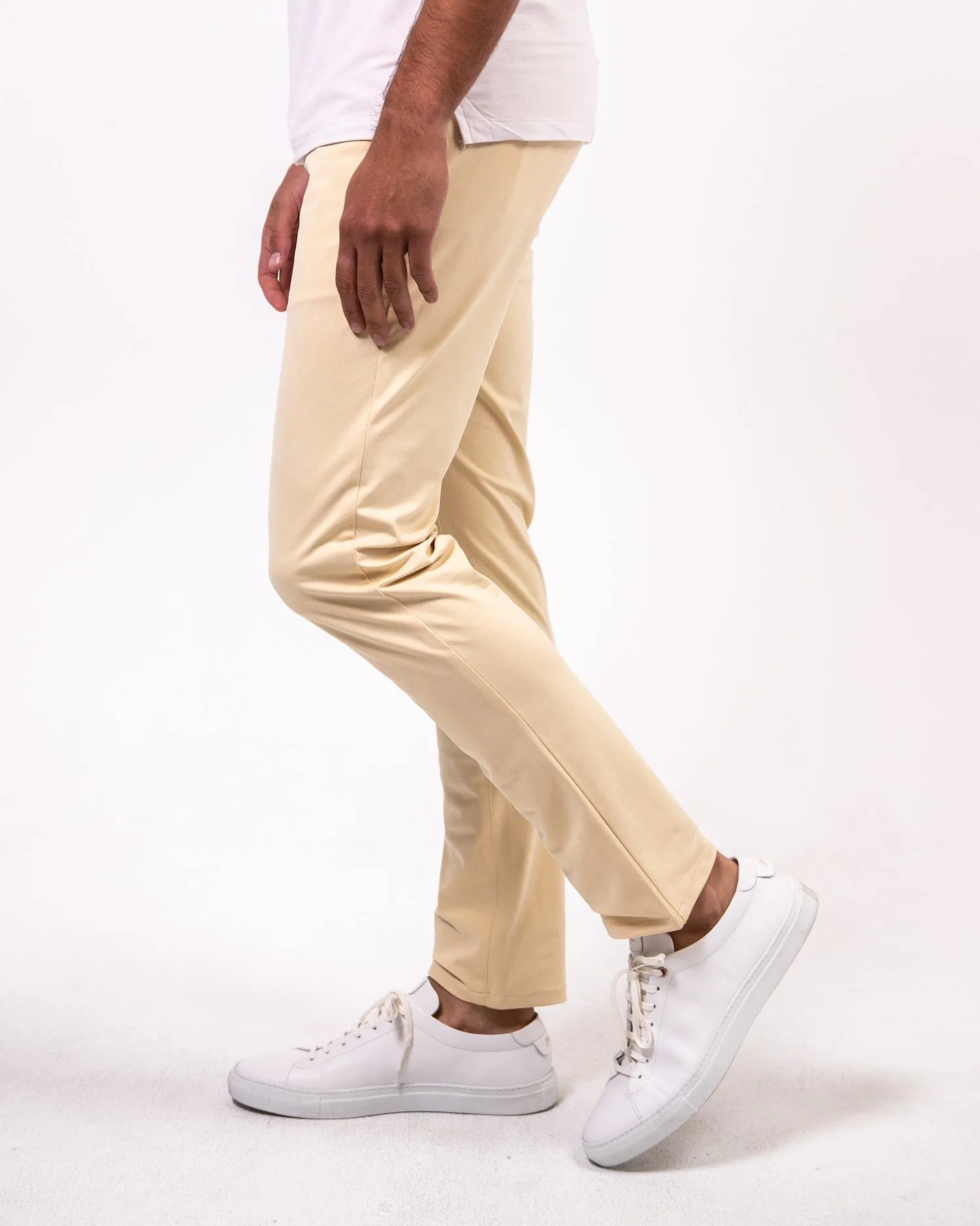 Khaki | Warp Knit Pants