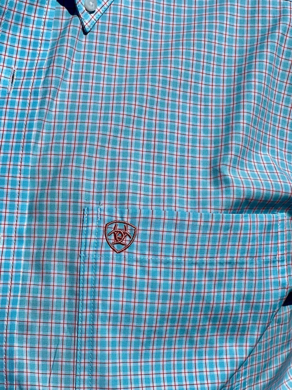 Kristopher Light Blue Plaid Classic Fit Shirt by Ariat