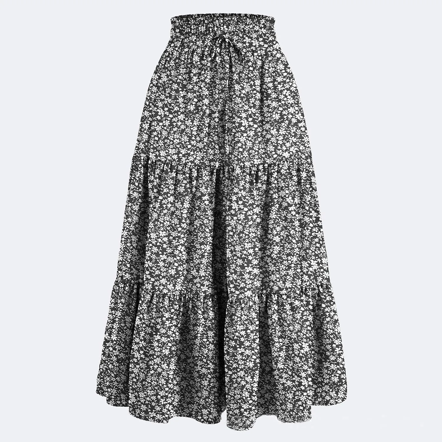 Maxi Skirt for Women 2025 Maxi Spring Flowy Boho Comfy Tiered Western Womens Midi Skirts