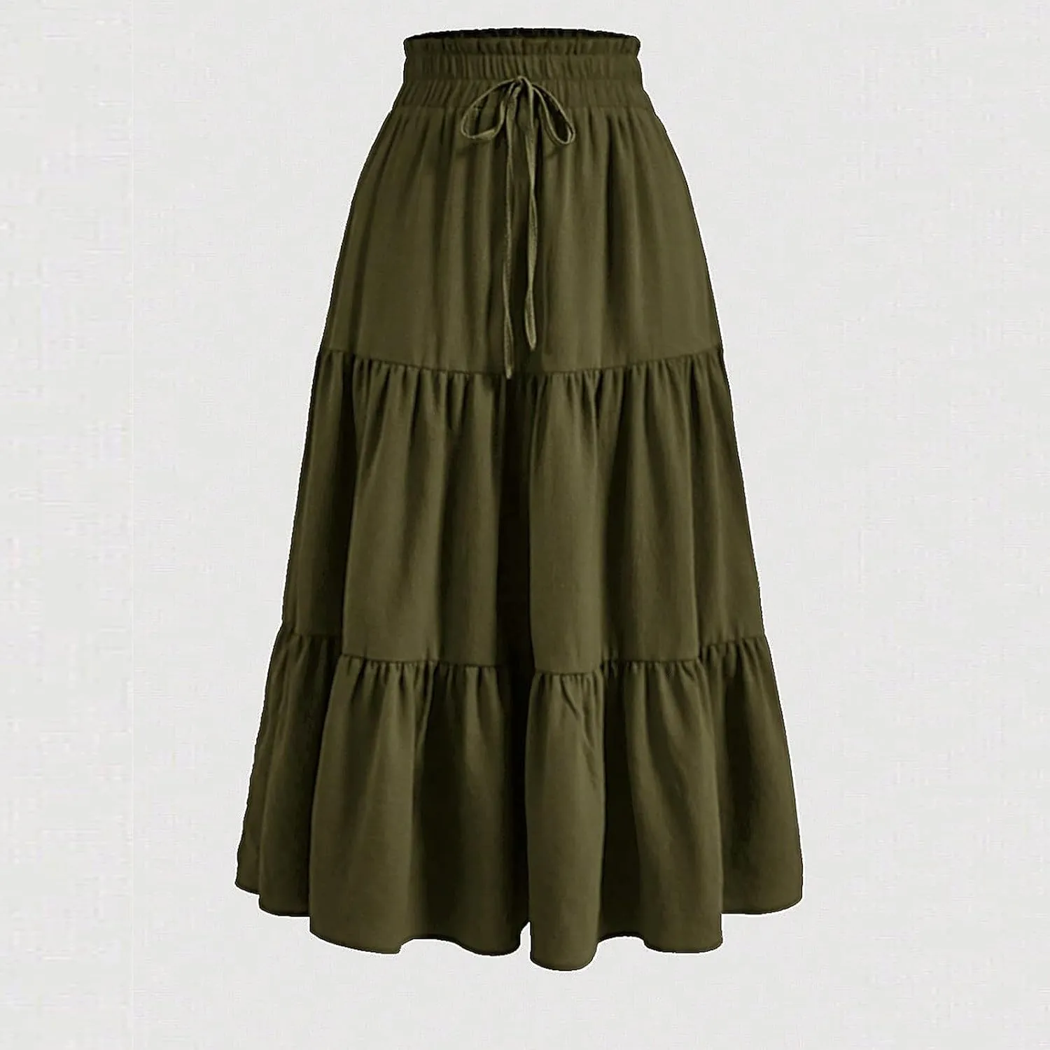 Maxi Skirt for Women 2025 Maxi Spring Flowy Boho Comfy Tiered Western Womens Midi Skirts