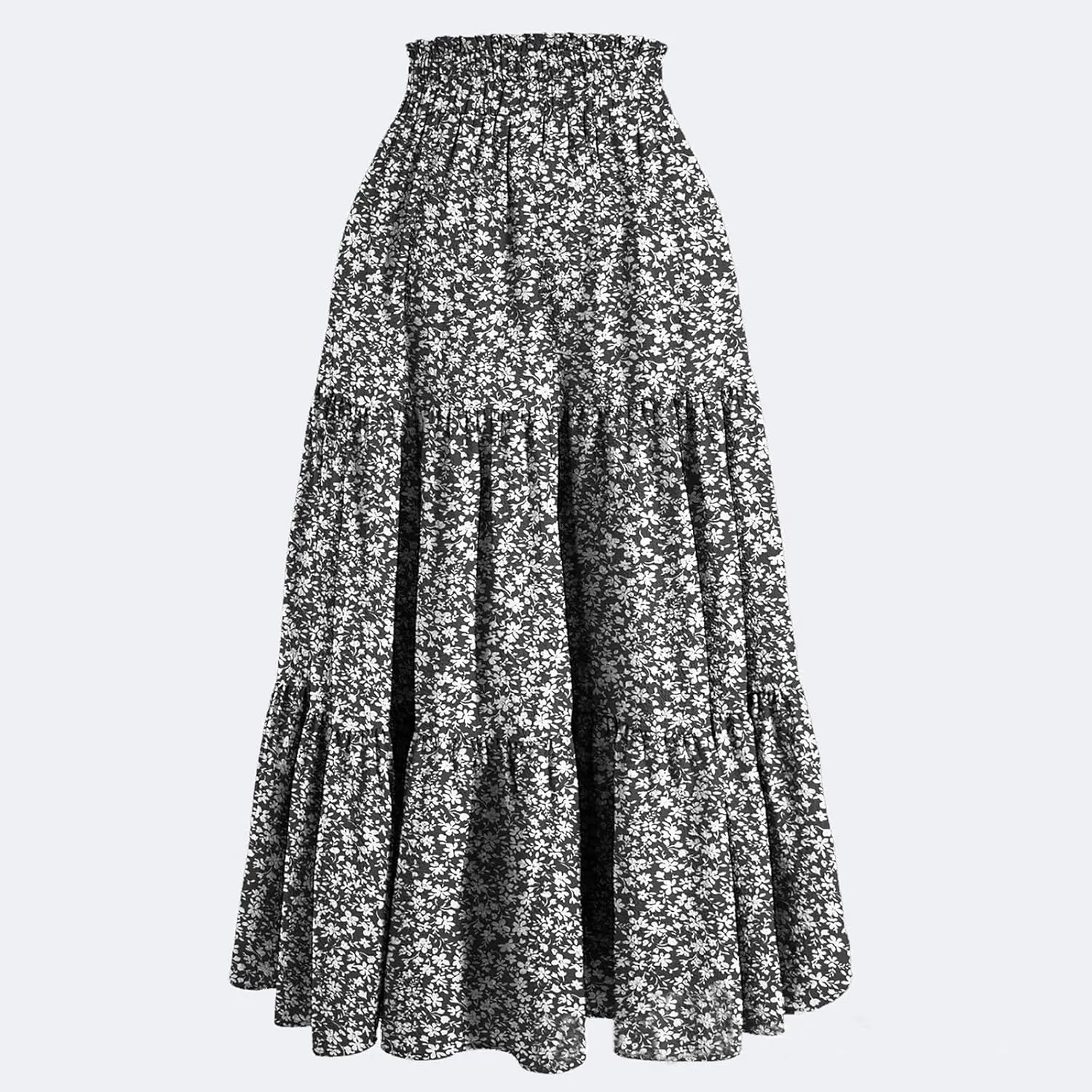 Maxi Skirt for Women 2025 Maxi Spring Flowy Boho Comfy Tiered Western Womens Midi Skirts