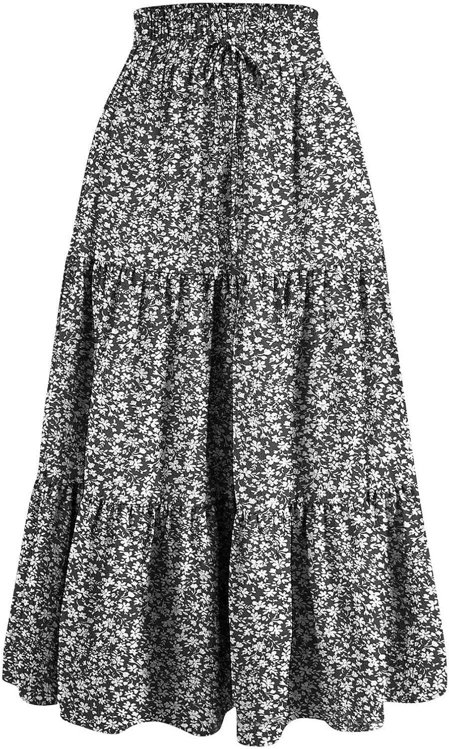 Maxi Skirt for Women 2025 Maxi Spring Flowy Boho Comfy Tiered Western Womens Midi Skirts