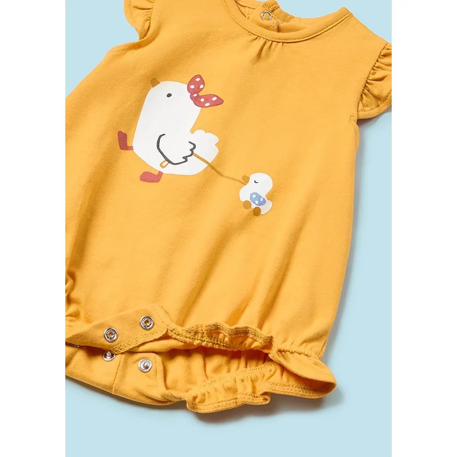 Mayoral Mustard Print Rompers