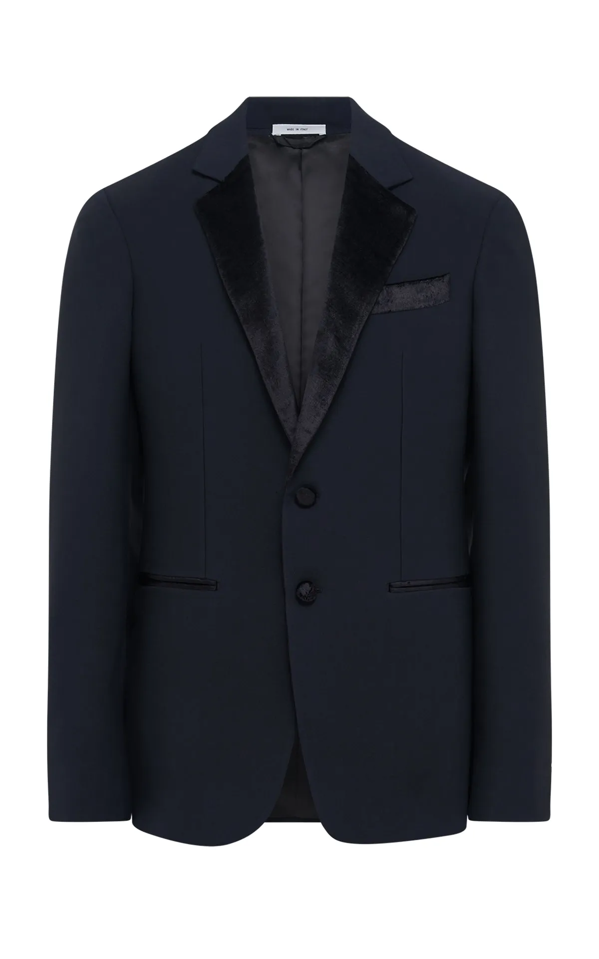 Nicolson Jacket in Black Silk Wool Cady