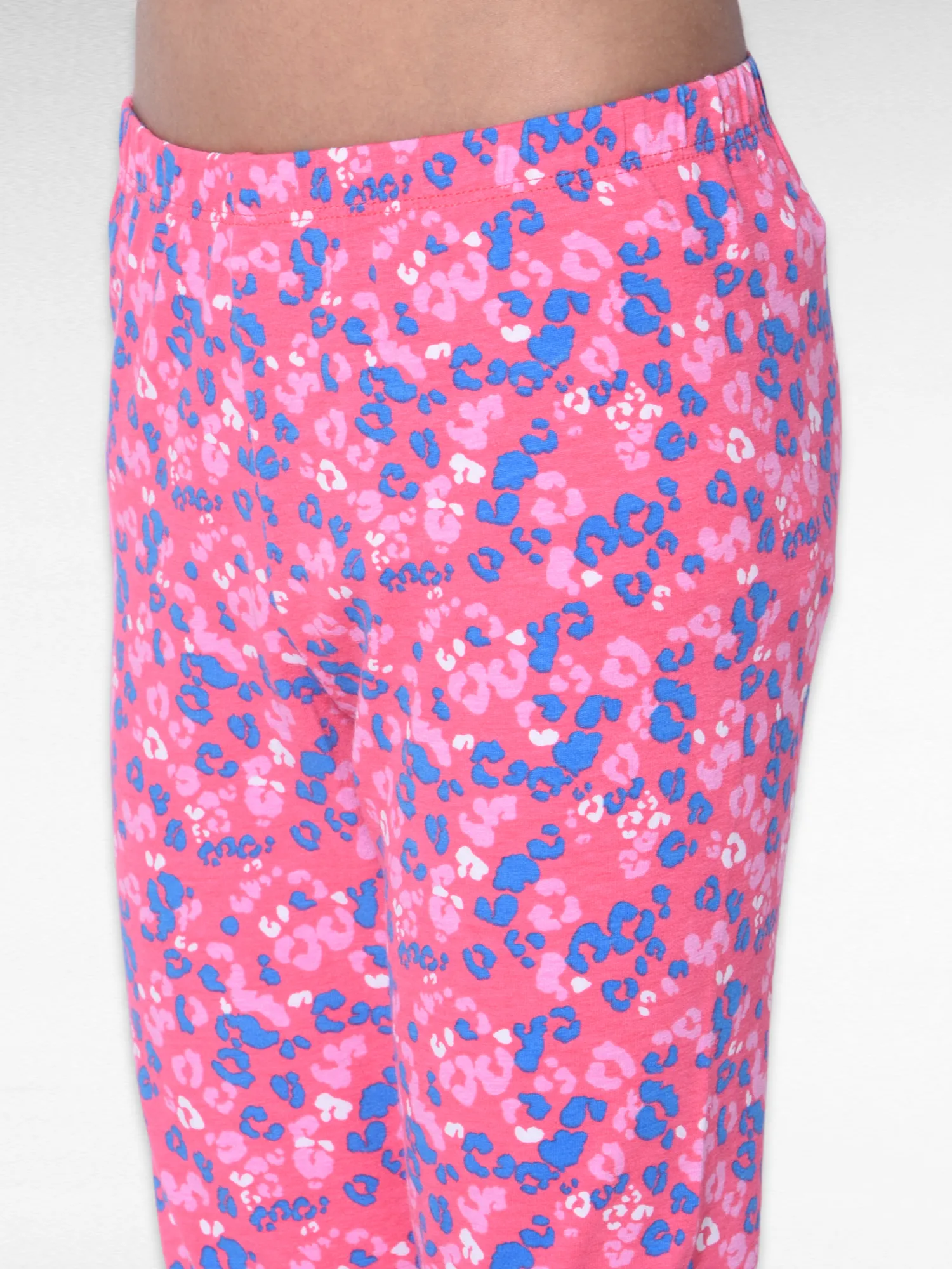 Pink Flower Girls printed leggings | Ankle Length