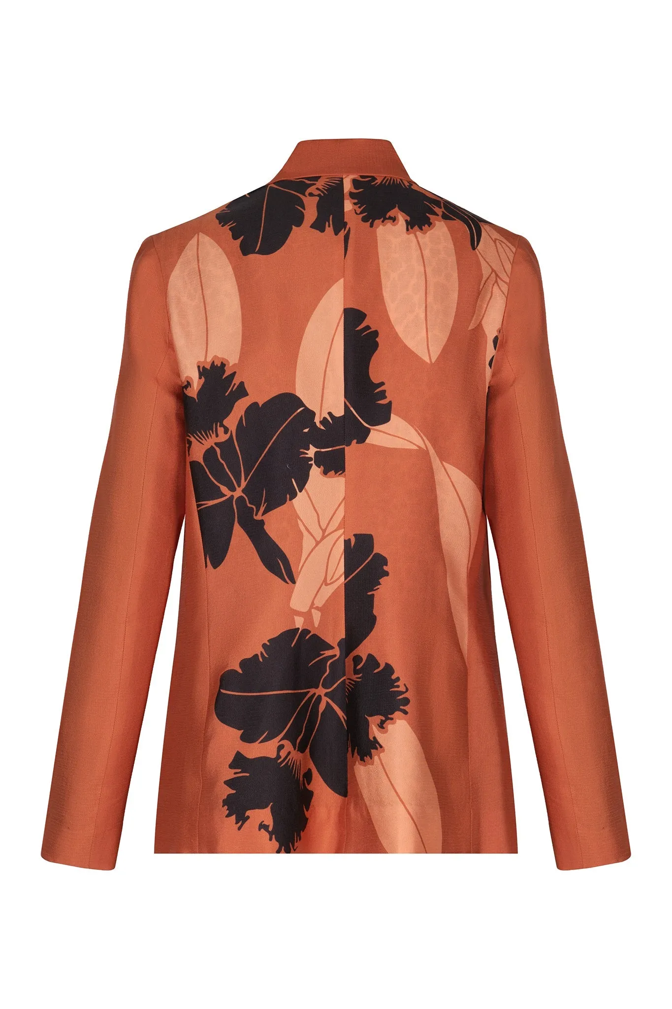 Santo Toms Martellato Silk Blazer in Terra