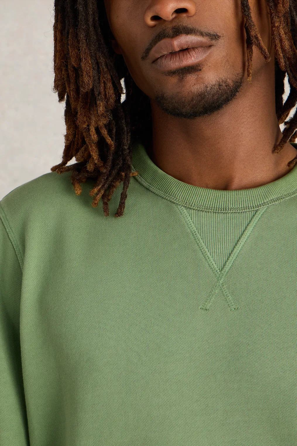 White Stuff Crew Neck Sweat in Mid Green